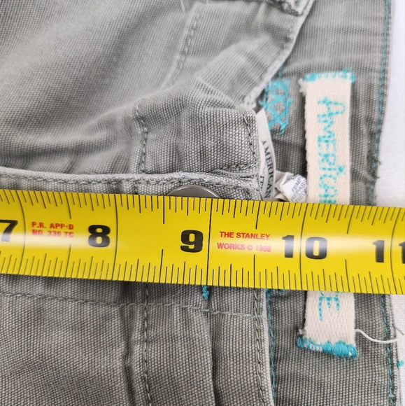 American Eagle Cropped Style Olive Shorts - Picture 9 of 11